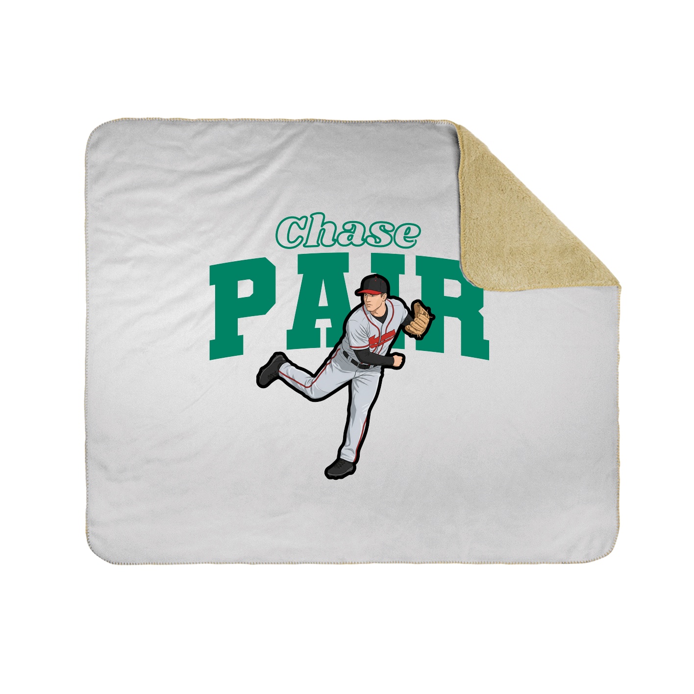 Throw Blanket — Name Arch in White