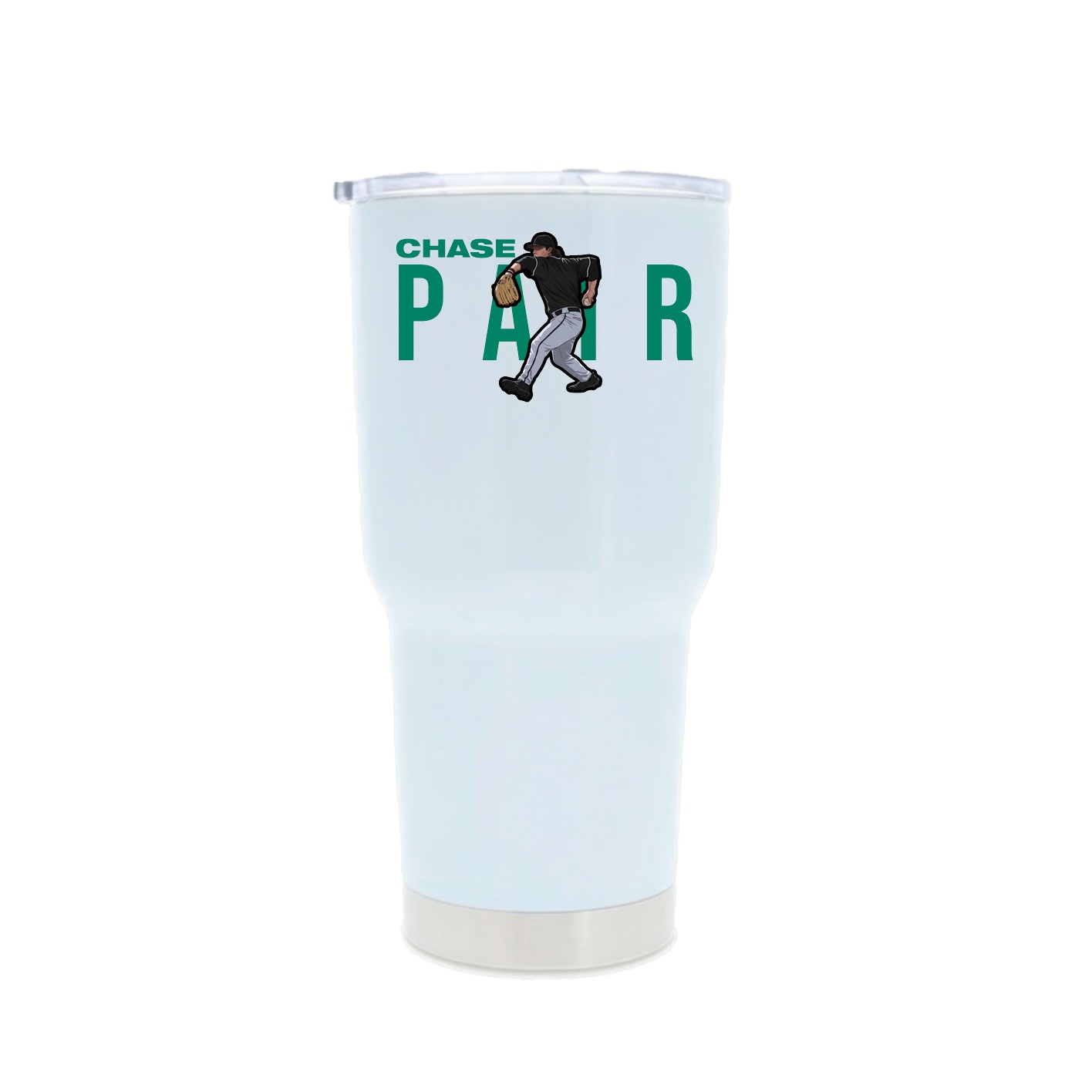 30oz Stainless Steel Tumbler — Player Name in White