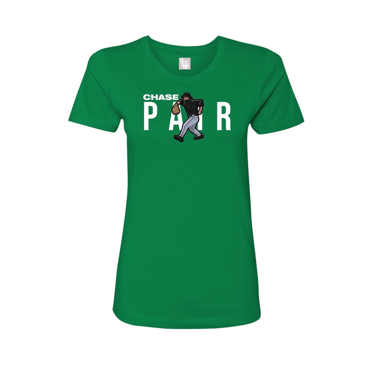Fitted Women's Tee — Player Name in Green