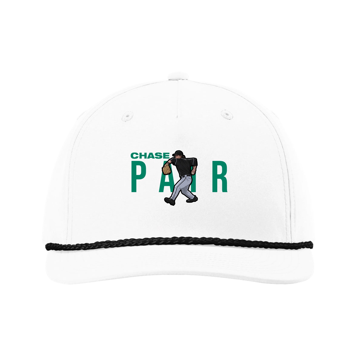 Five-Panel Classic Rope Cap — Player Name in White