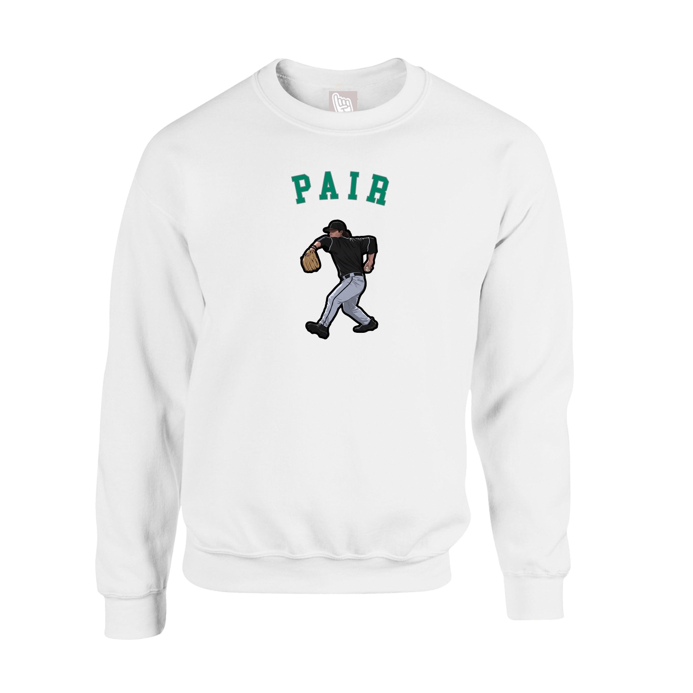 Fleece Crew — Shirsey Arch in White