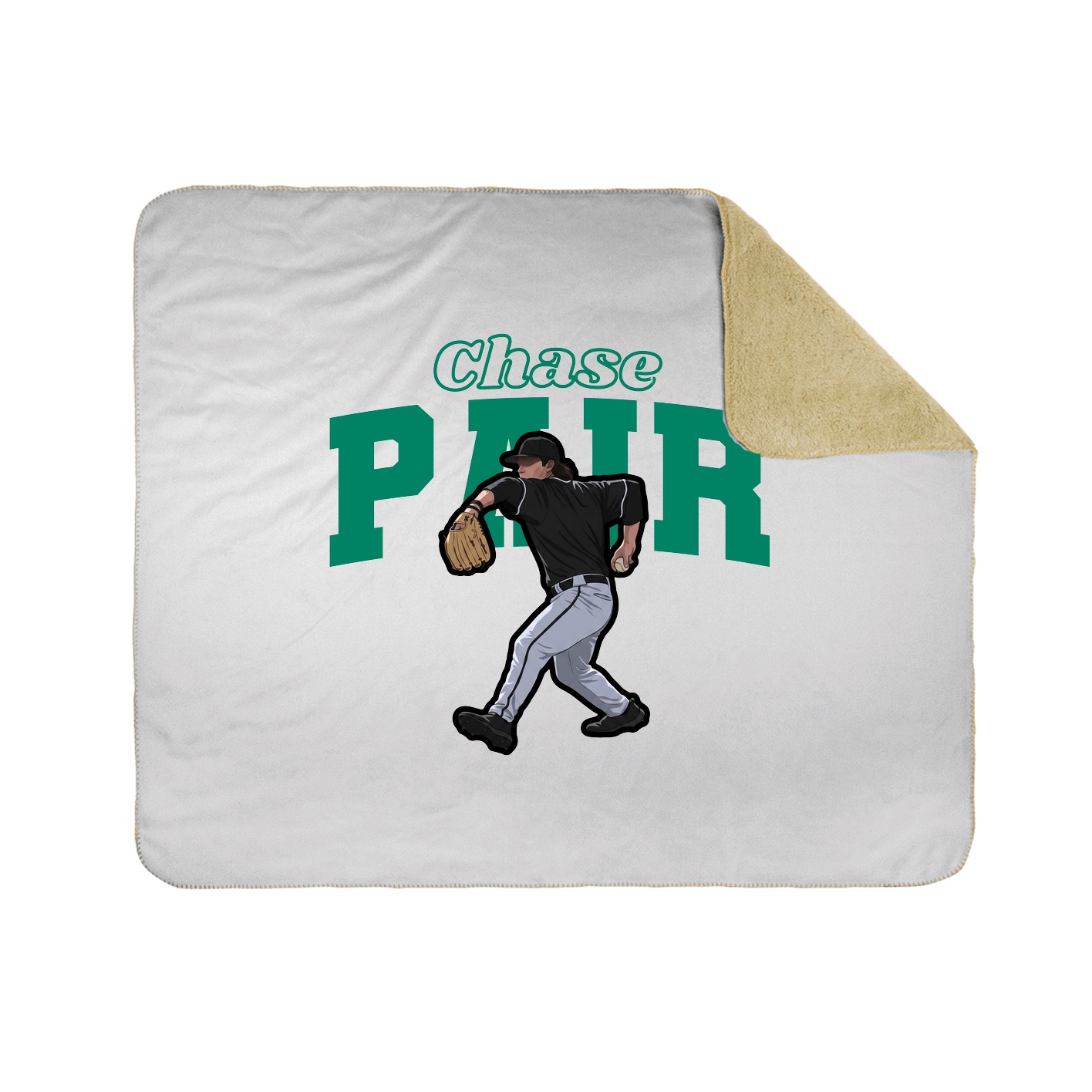 Throw Blanket — Name Arch in White