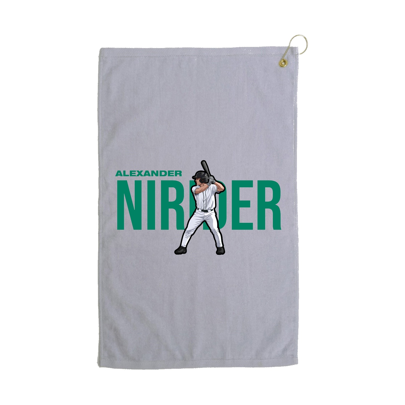 Golf Towel — Player Name in Grey