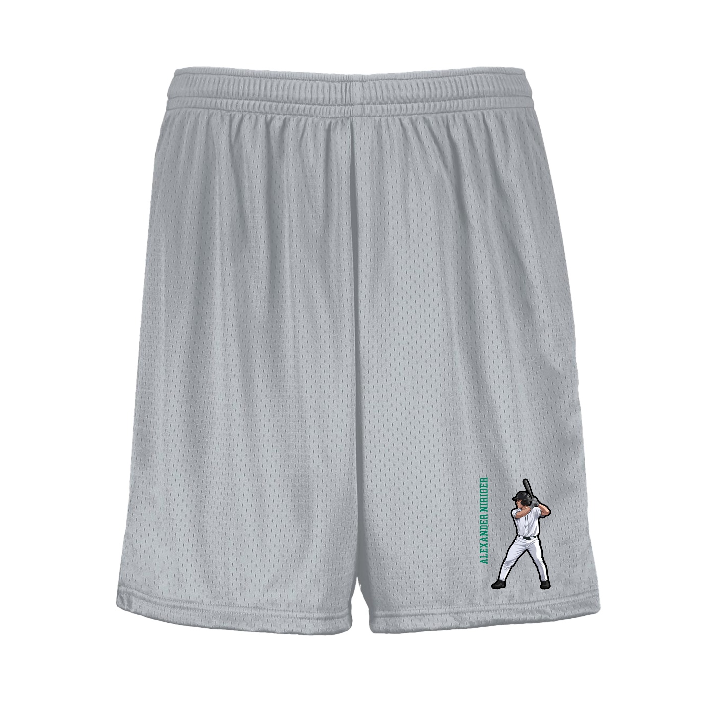 Shorts — Name Vertical in Silver