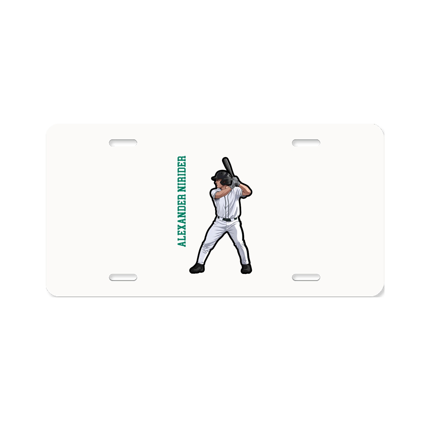License Plate — Name Vertical in Classic