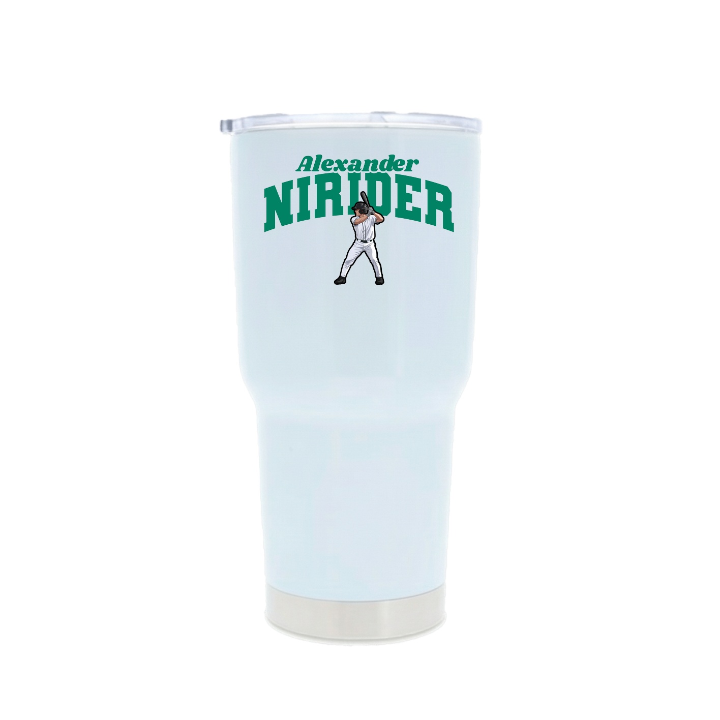 30oz Stainless Steel Tumbler — Signature Arch in White