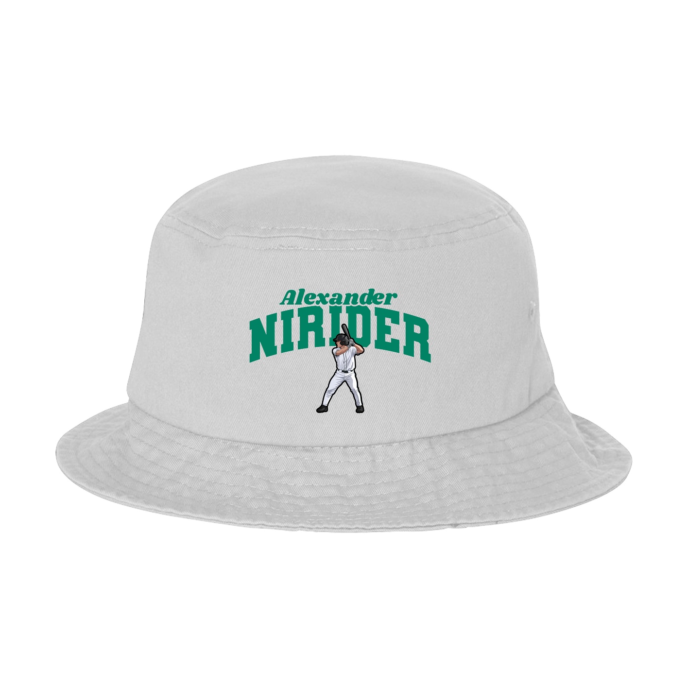 Bucket Cap — Signature Arch in White