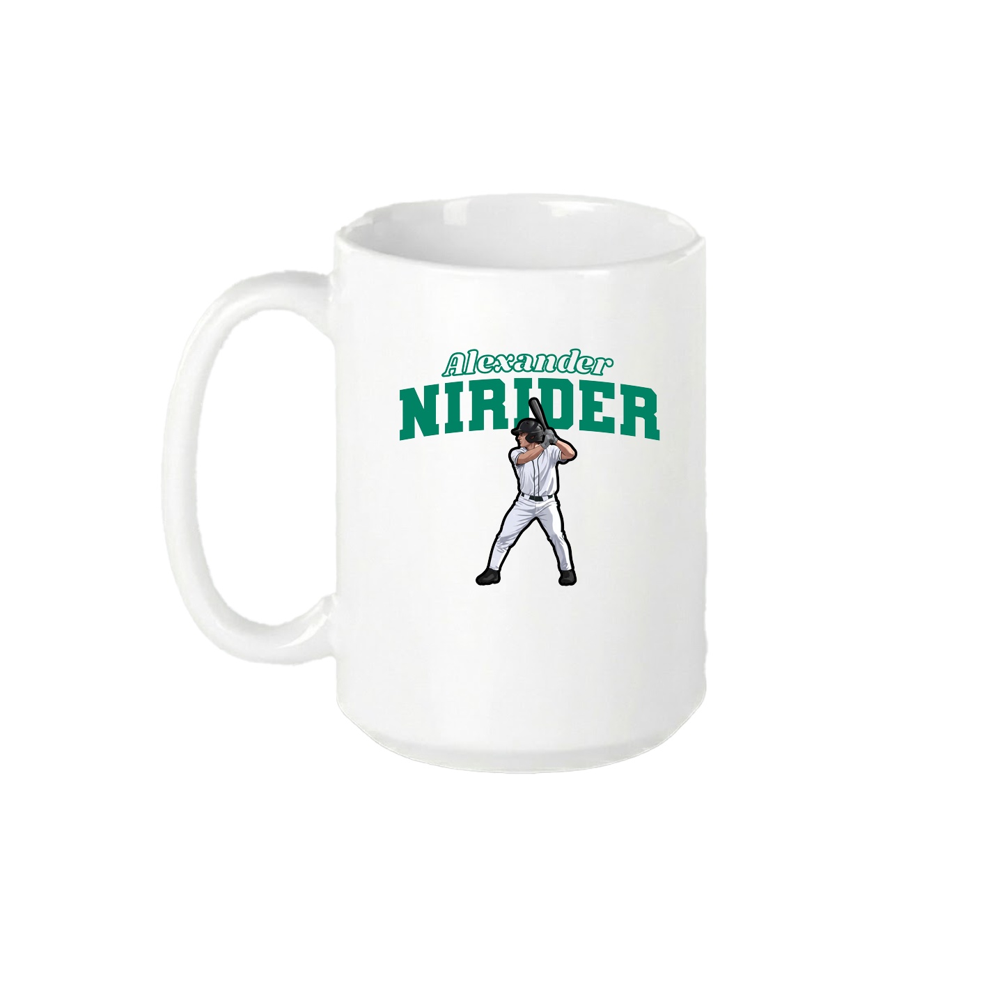 15oz Coffee Mug — Name Arch in White
