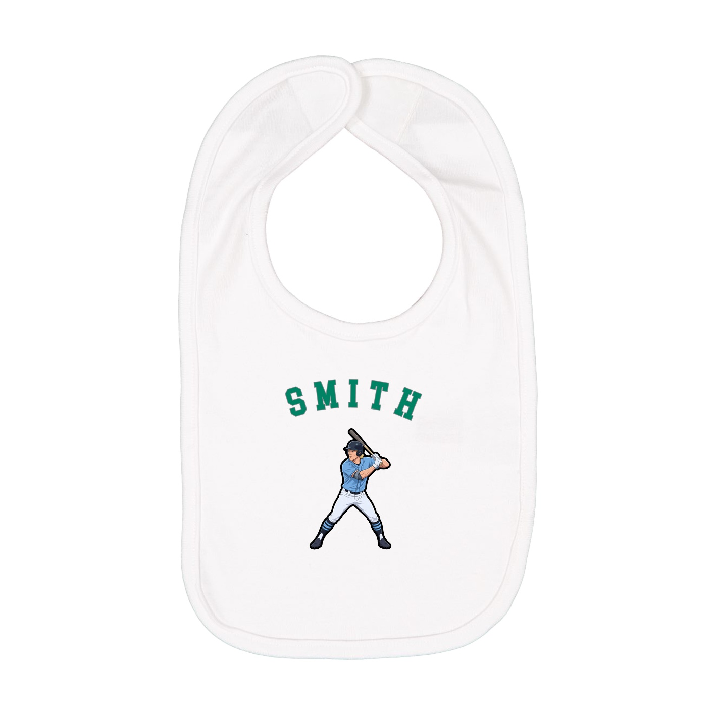 Infant Bib — Shirsey Arch in White