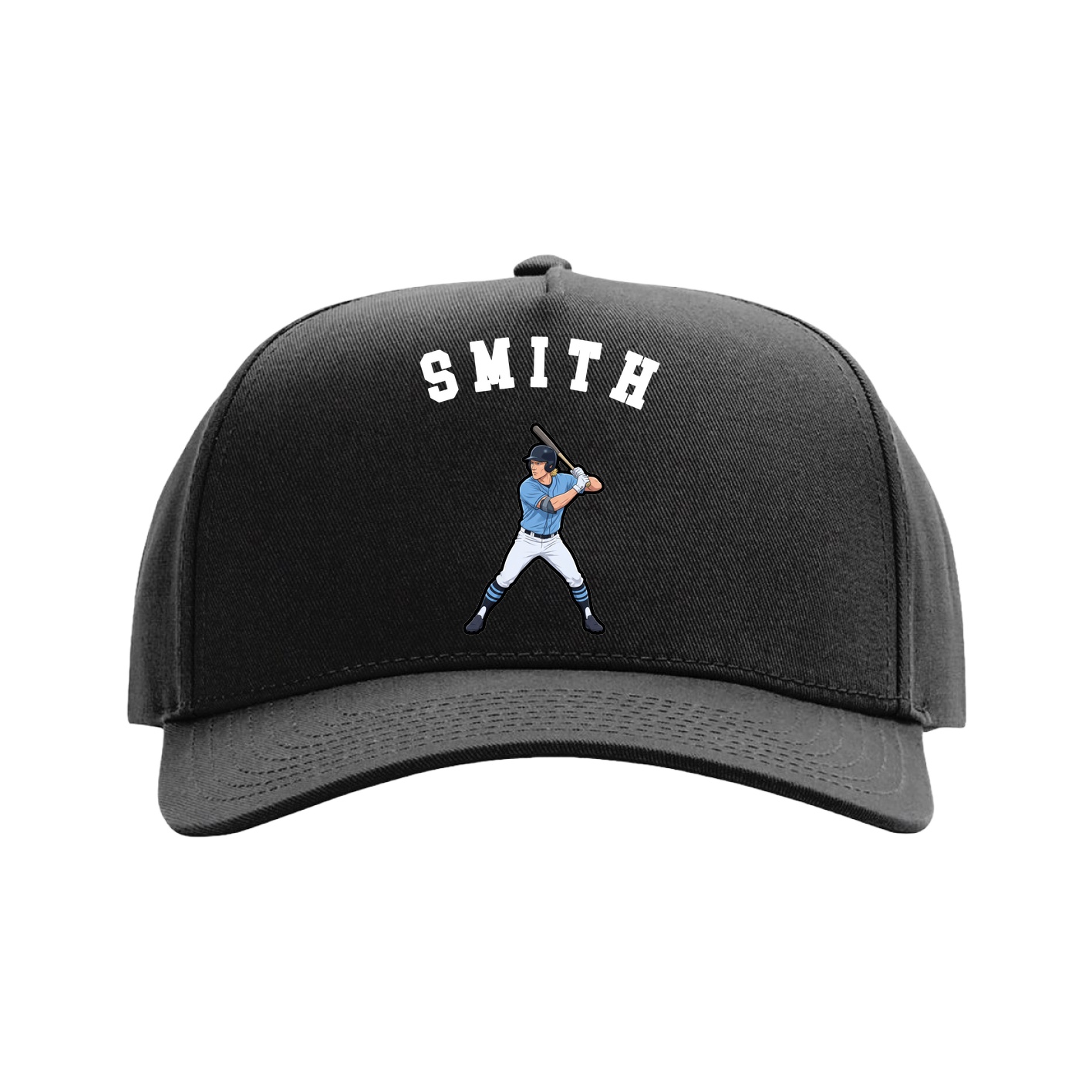Full Fabric Five-Panel Champ Cap — Shirsey Arch in Black