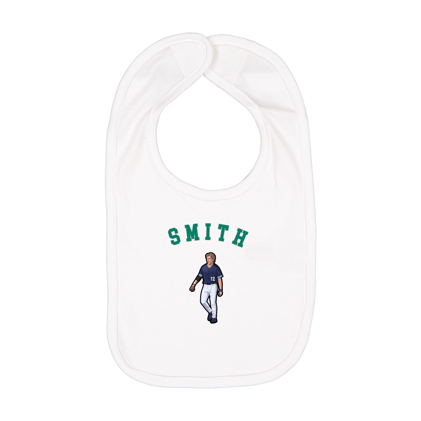 Infant Bib — Shirsey Arch in White