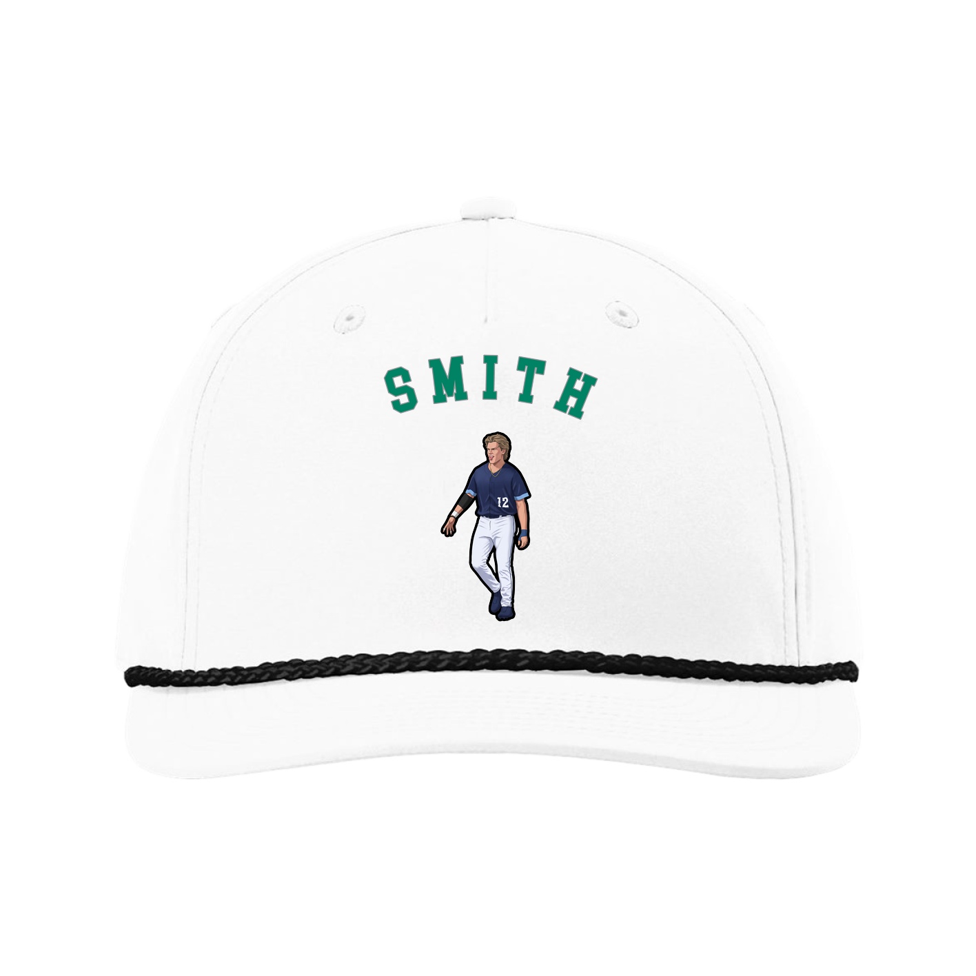 Five-Panel Classic Rope Cap — Shirsey Arch in White