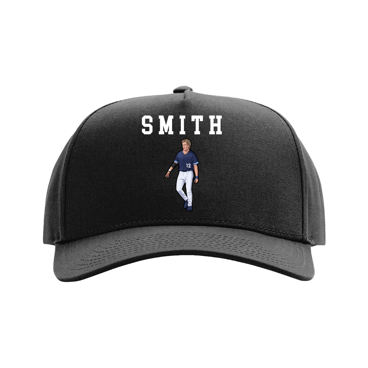 Full Fabric Five-Panel Champ Cap — Shirsey in Black