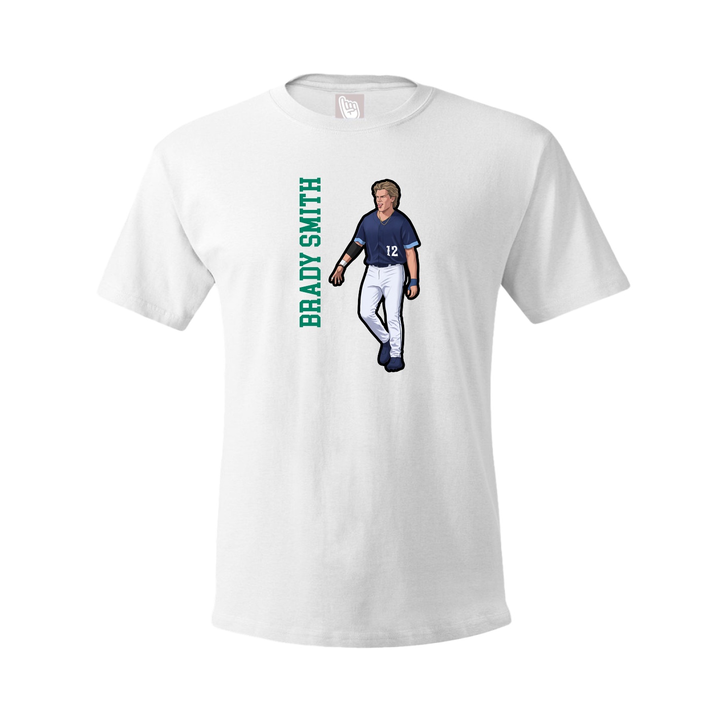 Tee — Name Vertical in White
