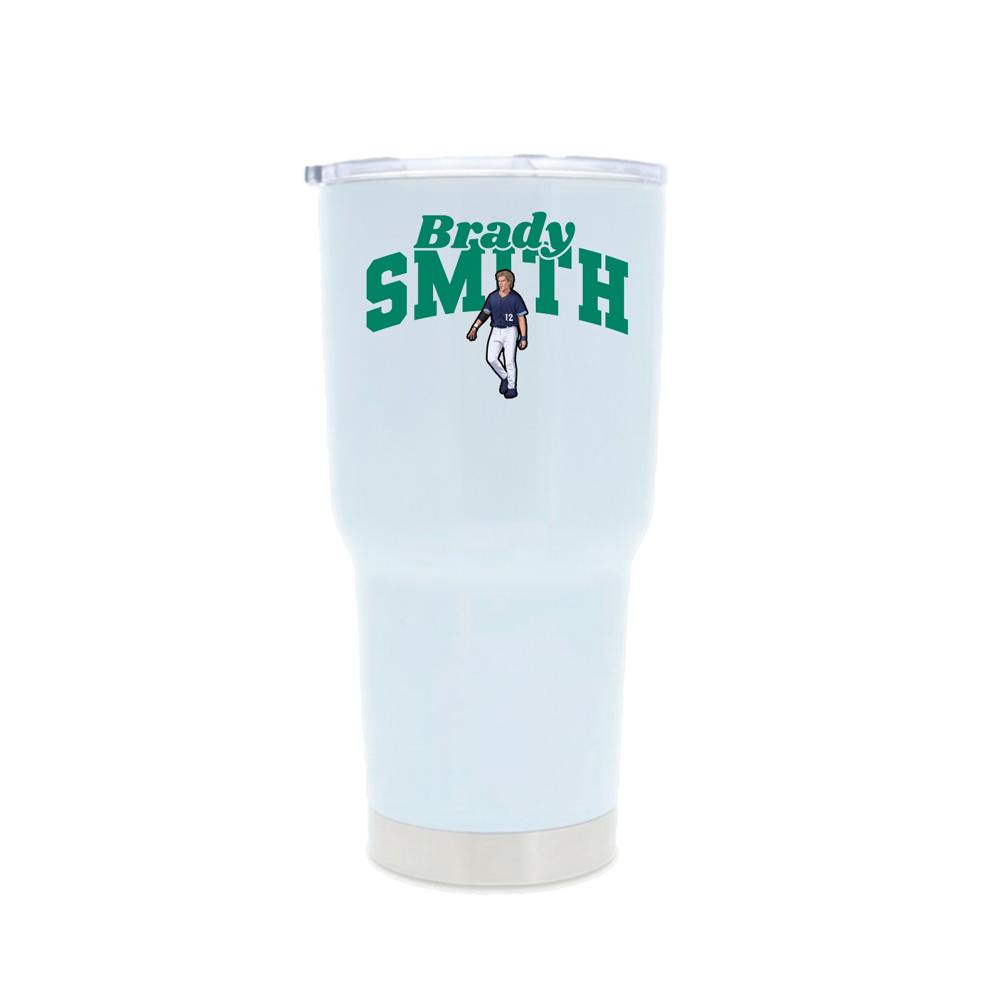 30oz Stainless Steel Tumbler — Signature Arch in White