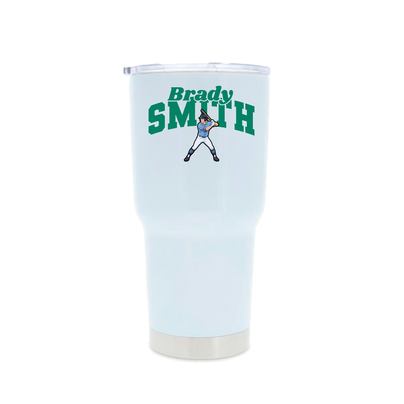 30oz Stainless Steel Tumbler — Signature Arch in White
