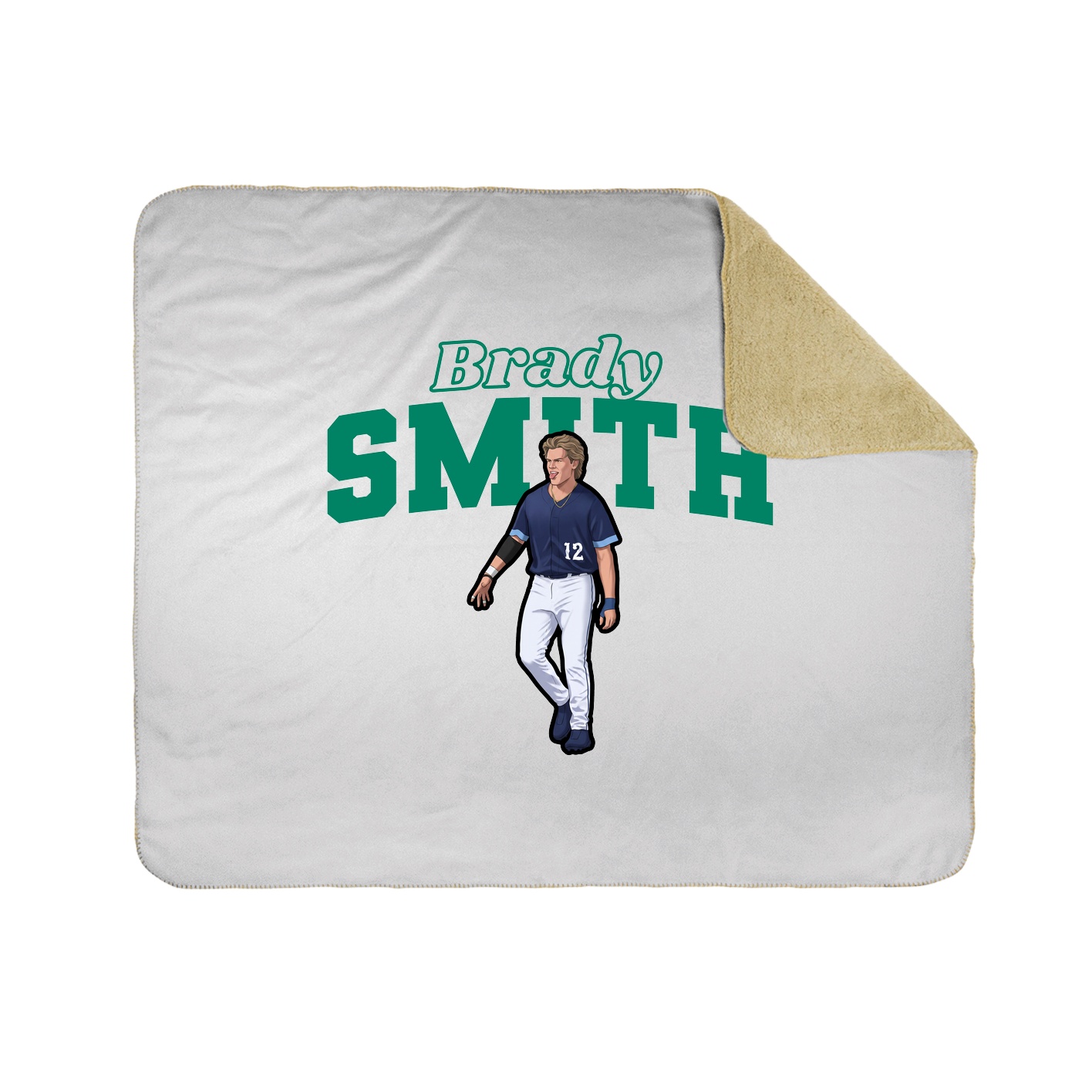 Throw Blanket — Name Arch in White