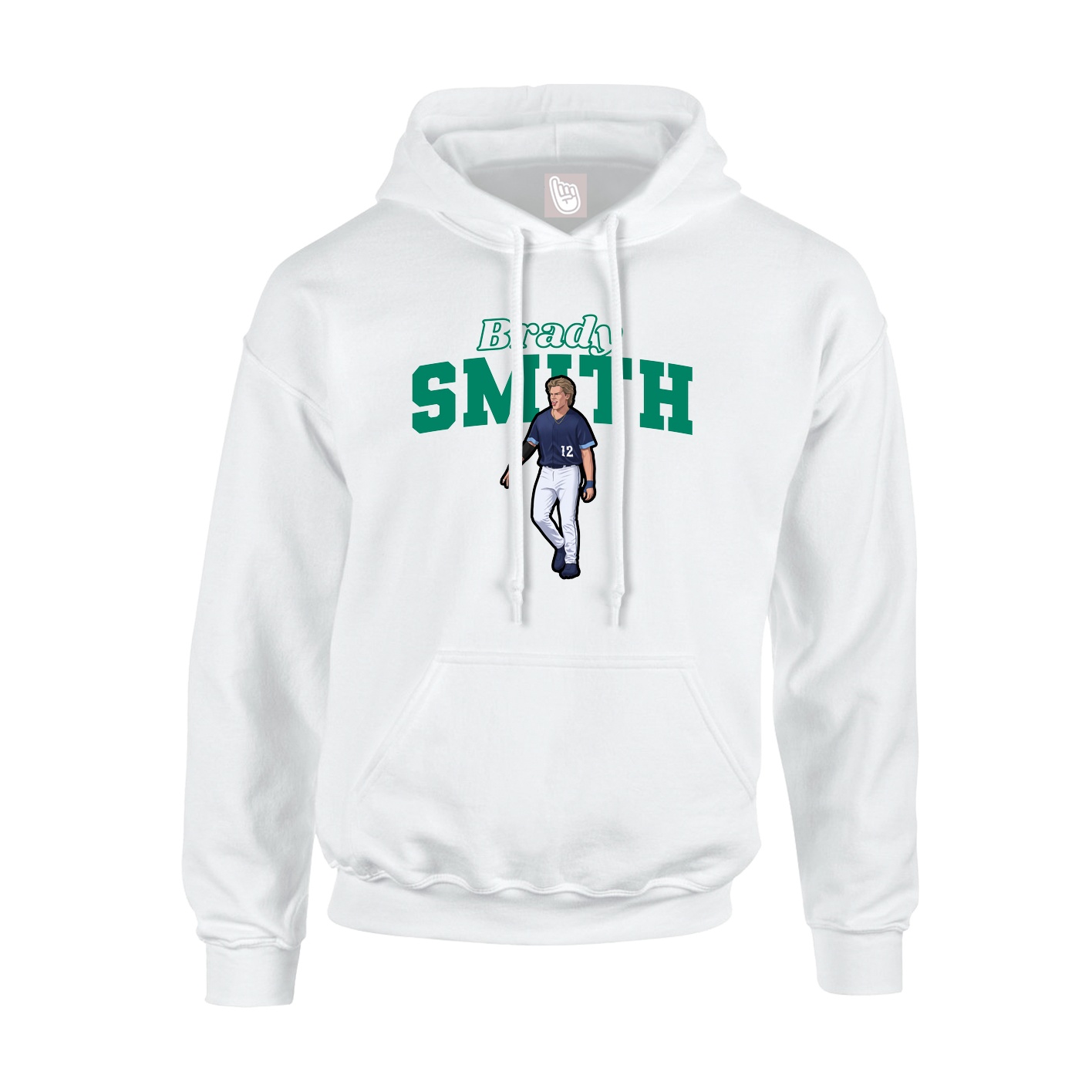 Hoodie — Name Arch in White