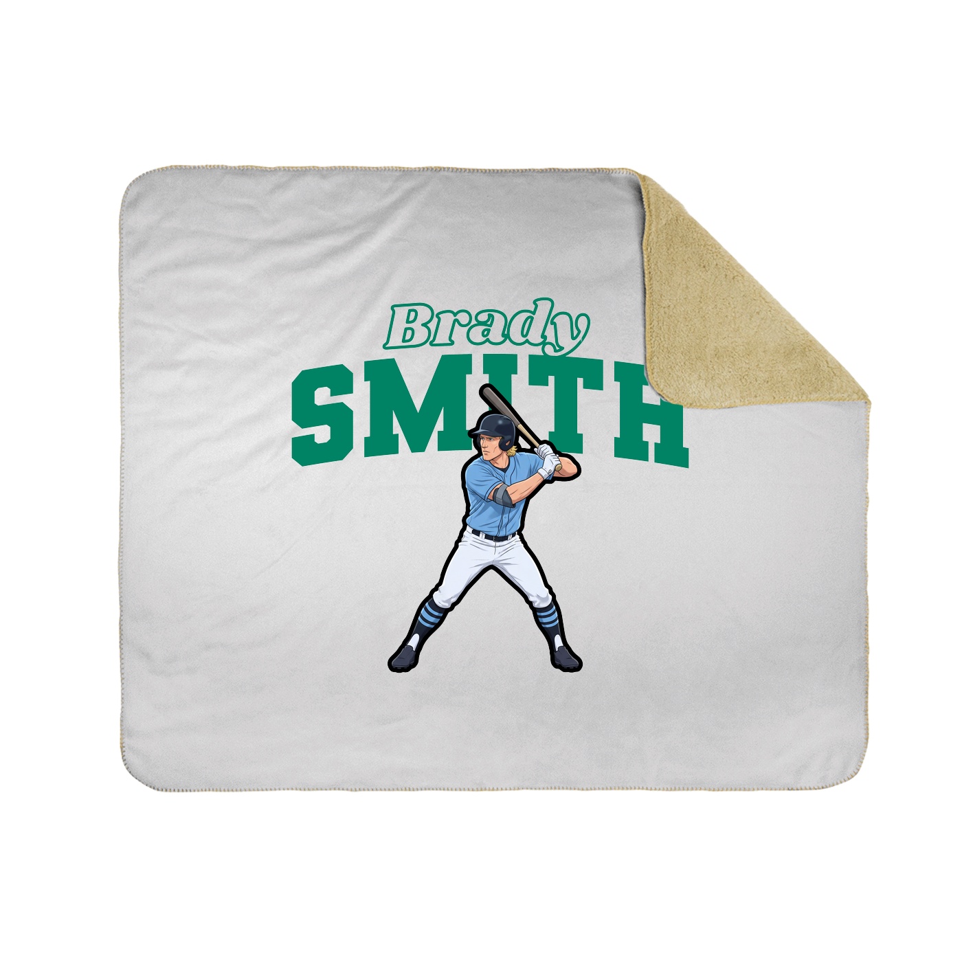 Throw Blanket — Name Arch in White