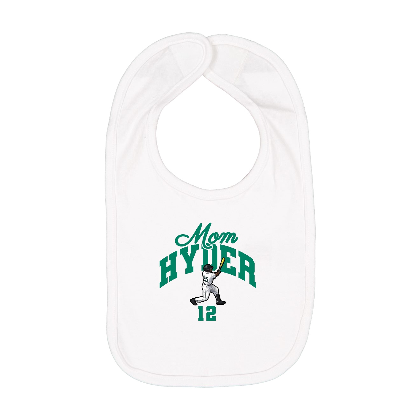 Infant Bib — Mothers Day Arch in White