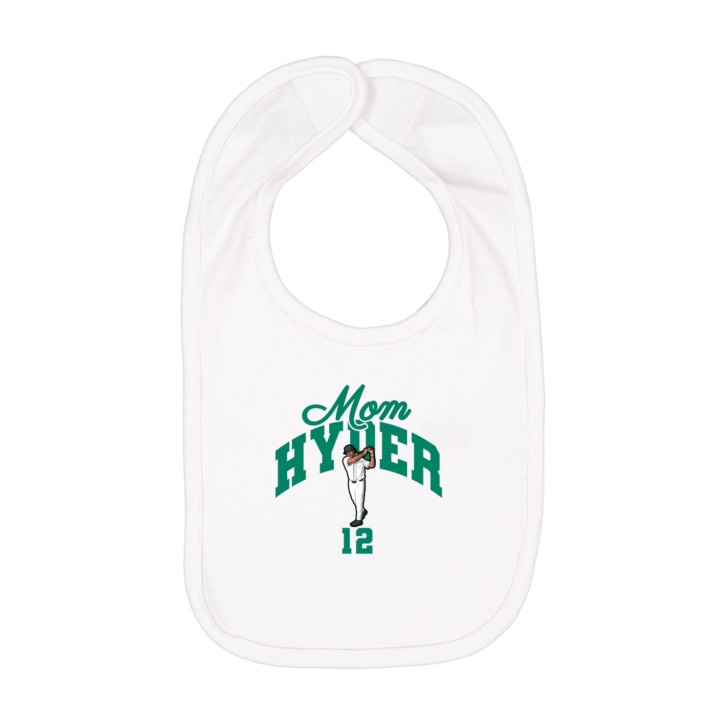 Infant Bib — Mothers Day Arch in White
