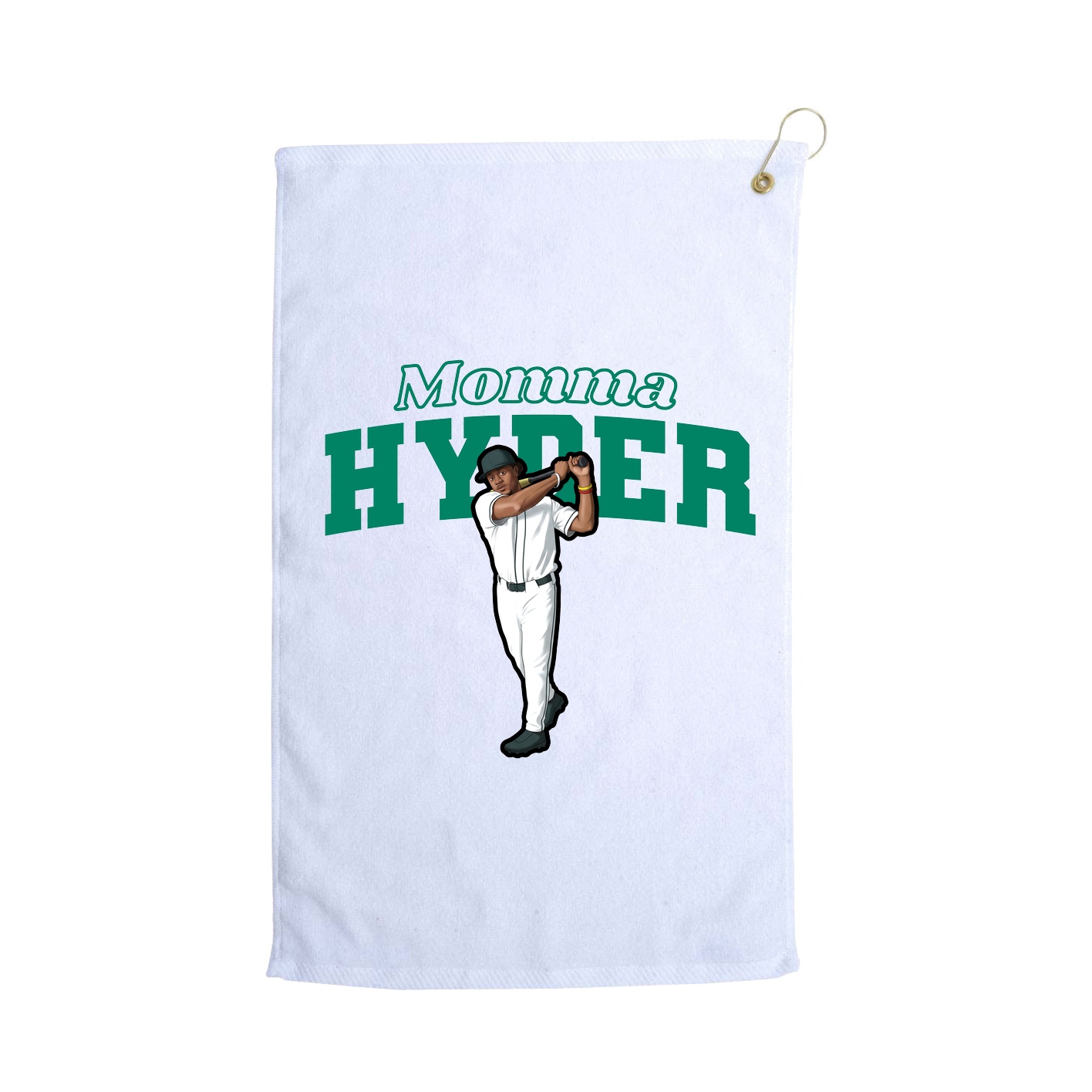 Golf Towel — Mothers Day Block in White
