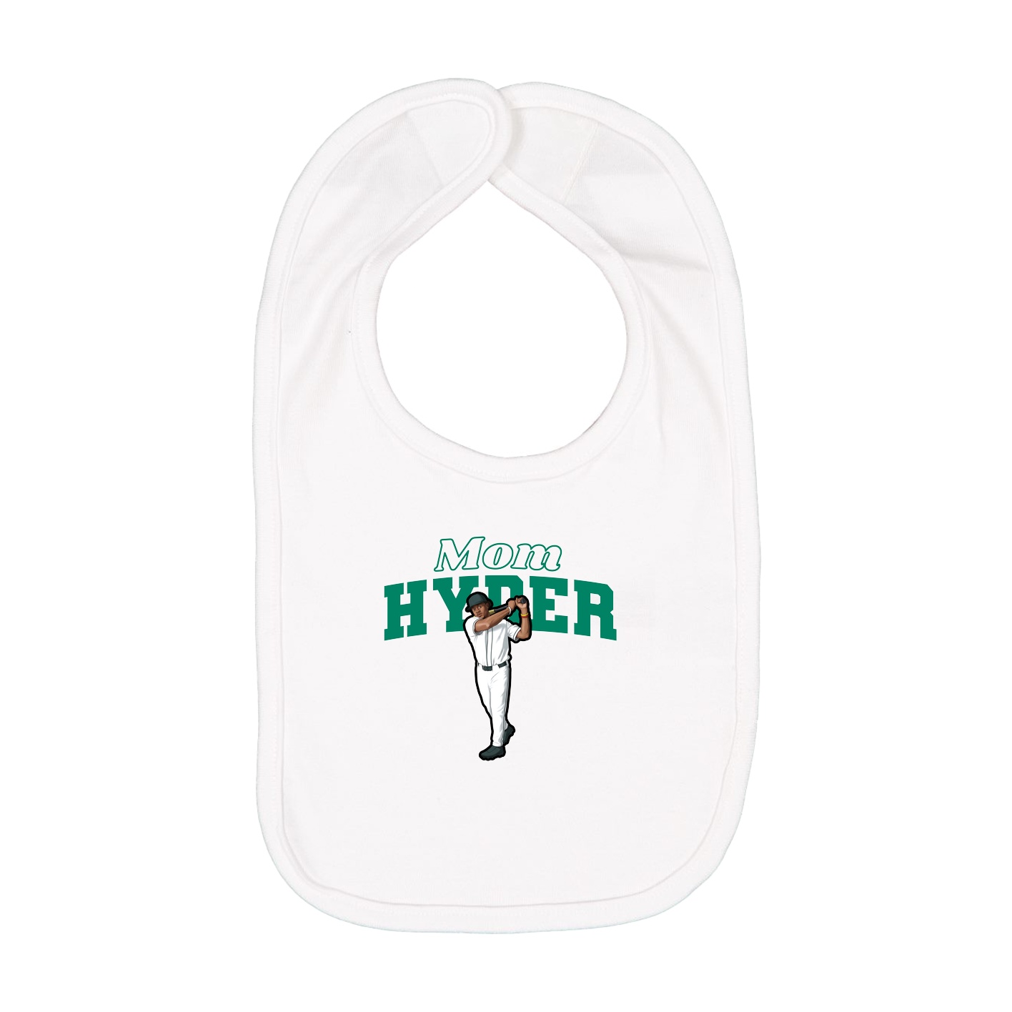 Infant Bib — Mothers Day Block in White