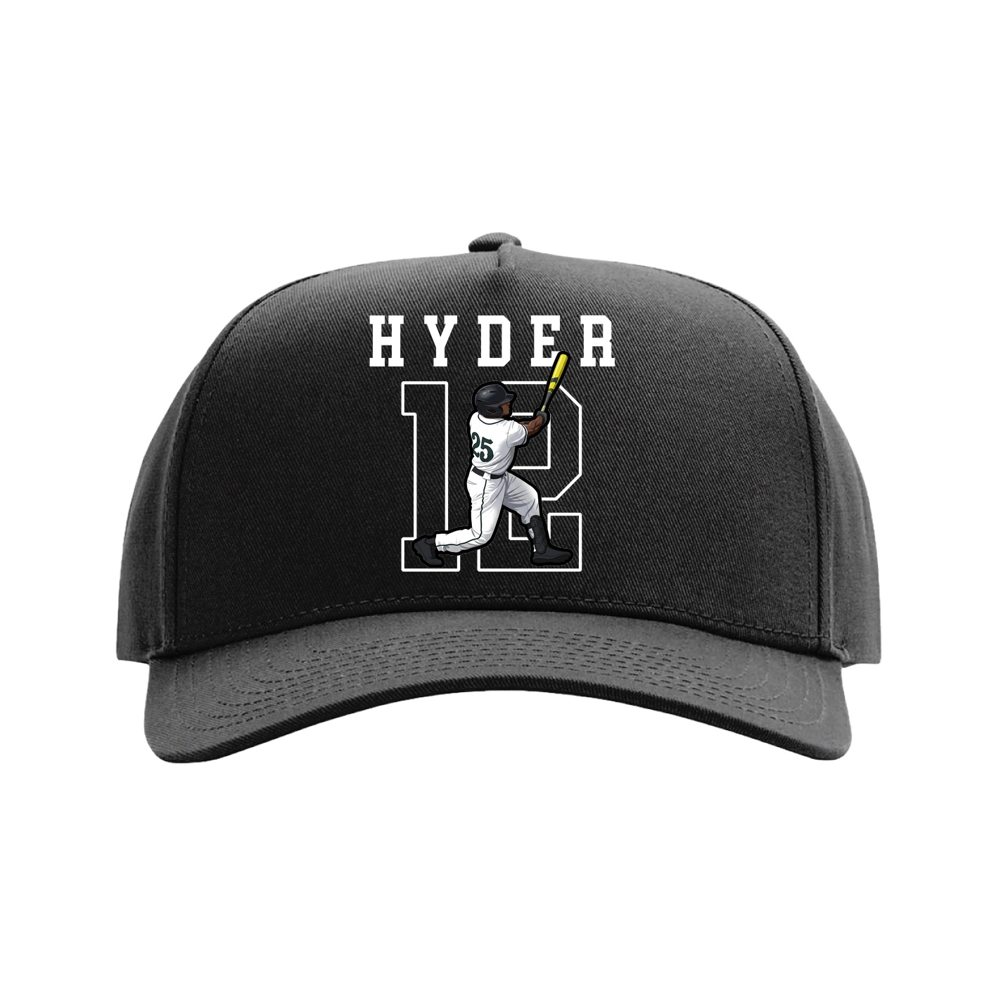 Full Fabric Five-Panel Champ Cap — Shirsey in Black