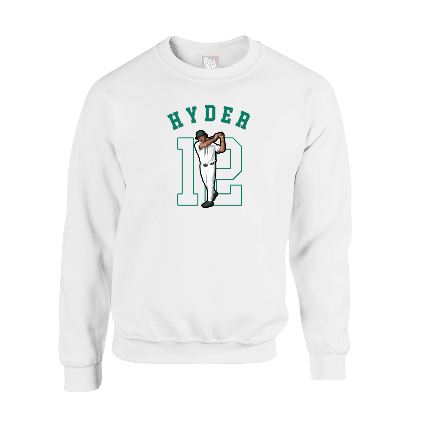 Fleece Crew — Shirsey Arch in White