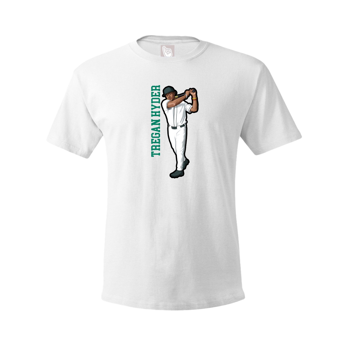 Tee — Name Vertical in White