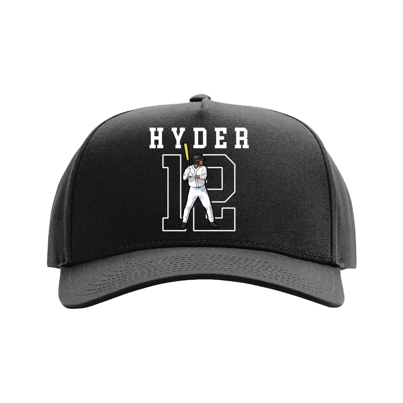 Full Fabric Five-Panel Champ Cap — Shirsey in Black