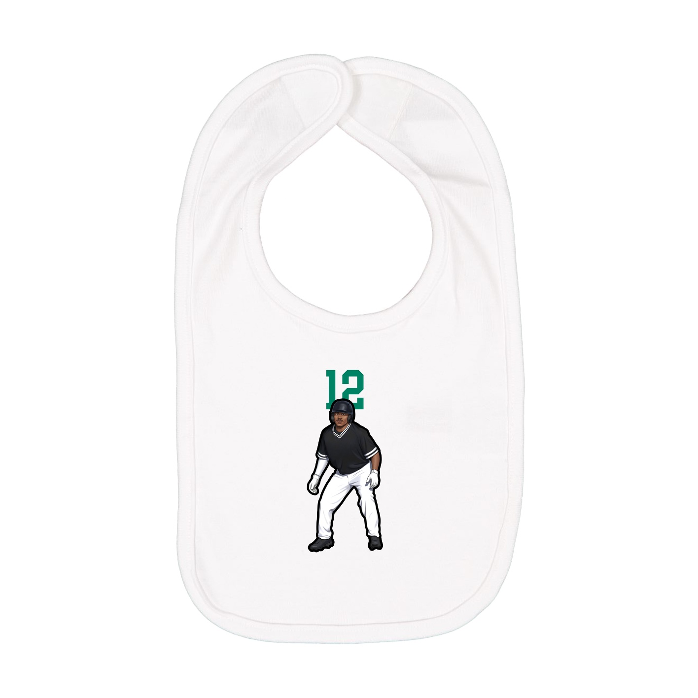 Infant Bib — Number Top in White