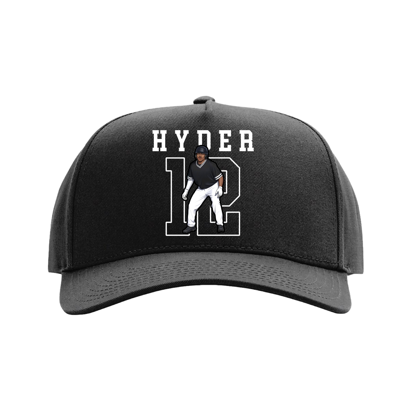 Full Fabric Five-Panel Champ Cap — Shirsey in Black
