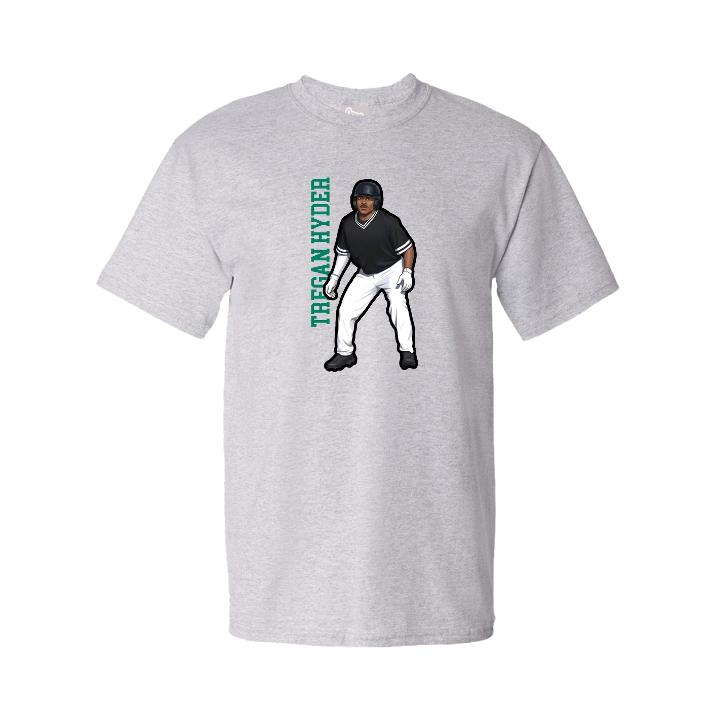 Tee — Name Vertical in Grey