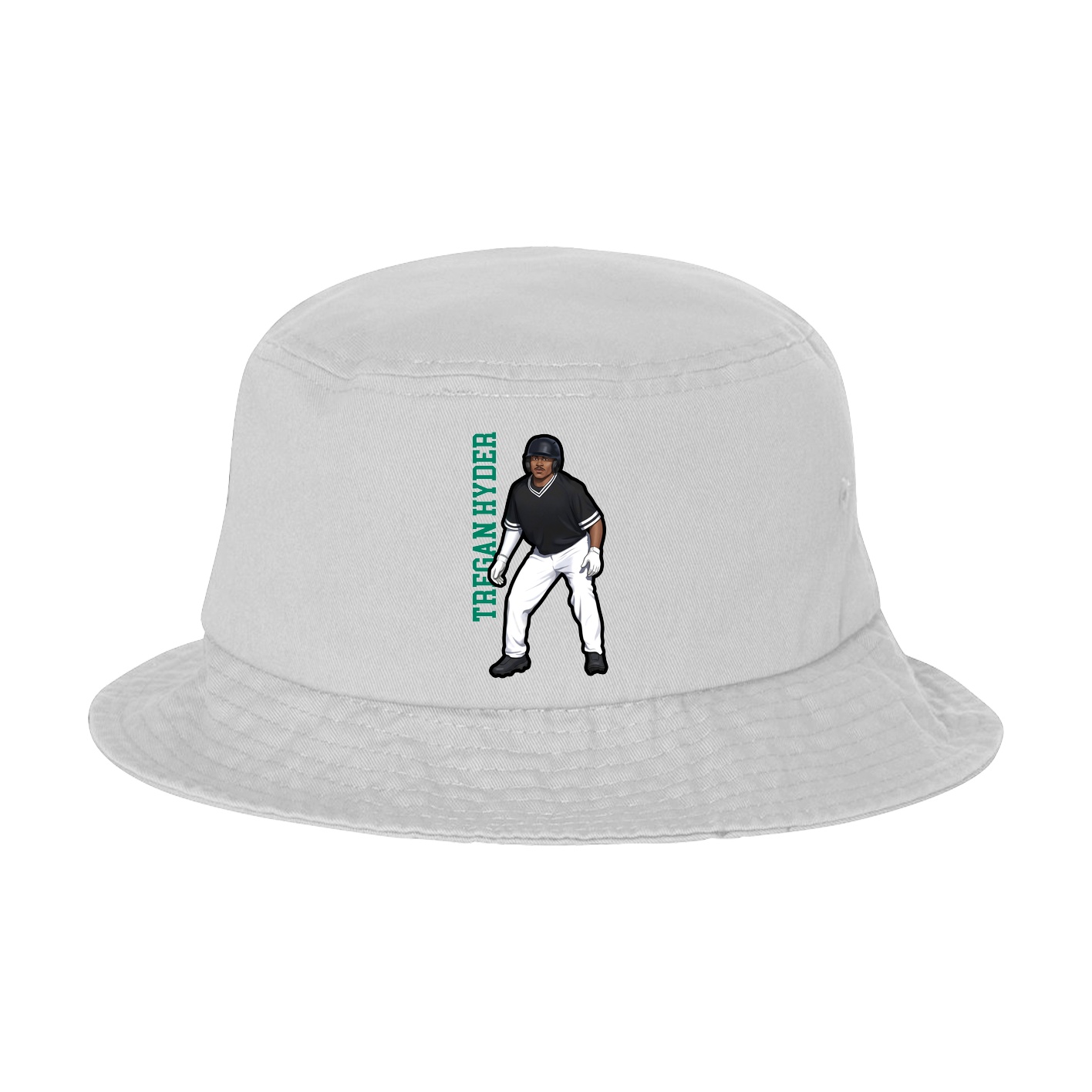 Bucket Cap — Name Vertical in White
