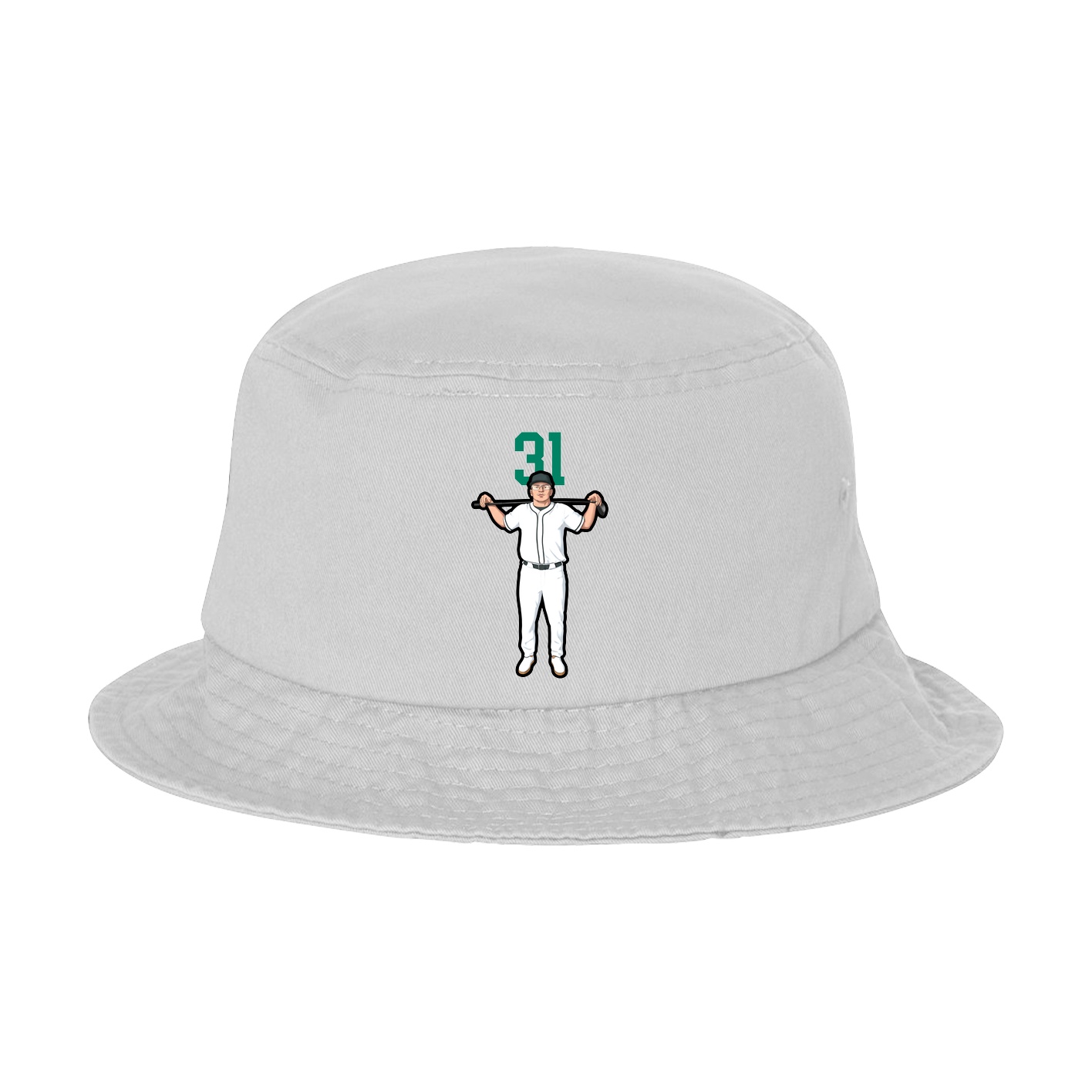 Bucket Cap — Number Top in White