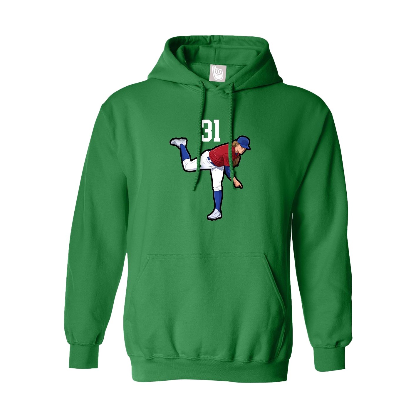 Hoodie — Number Top in Green