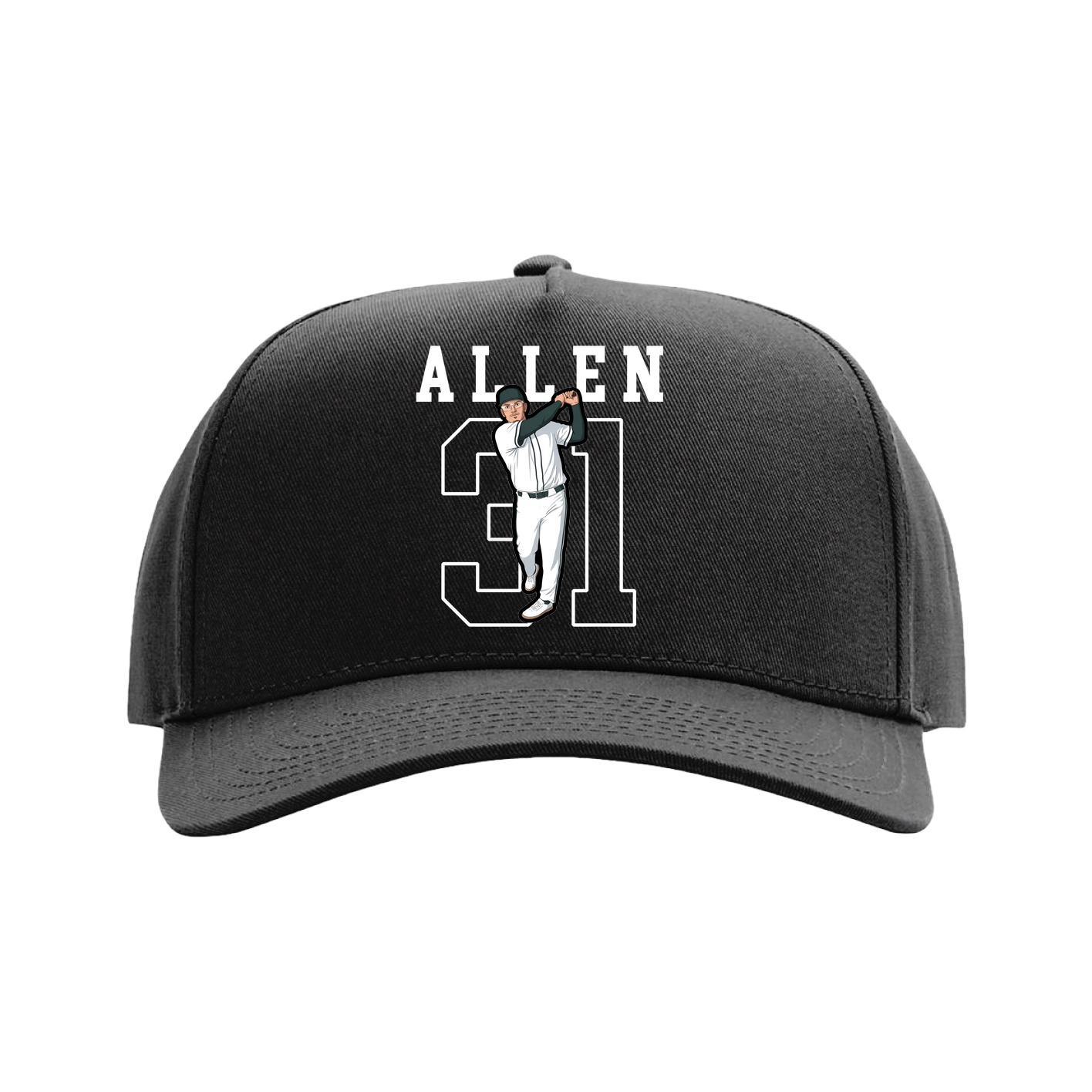 Full Fabric Five-Panel Champ Cap — Shirsey in Black