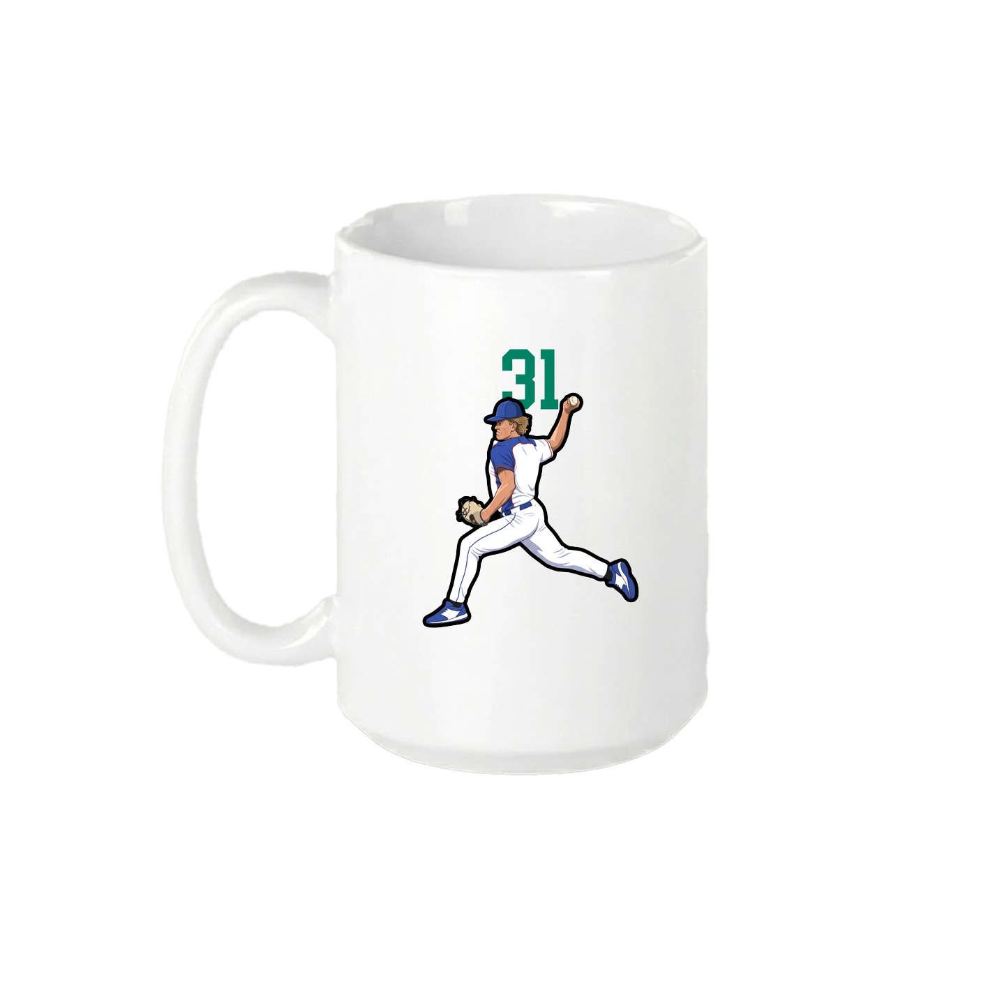 15oz Coffee Mug — Number Top in White