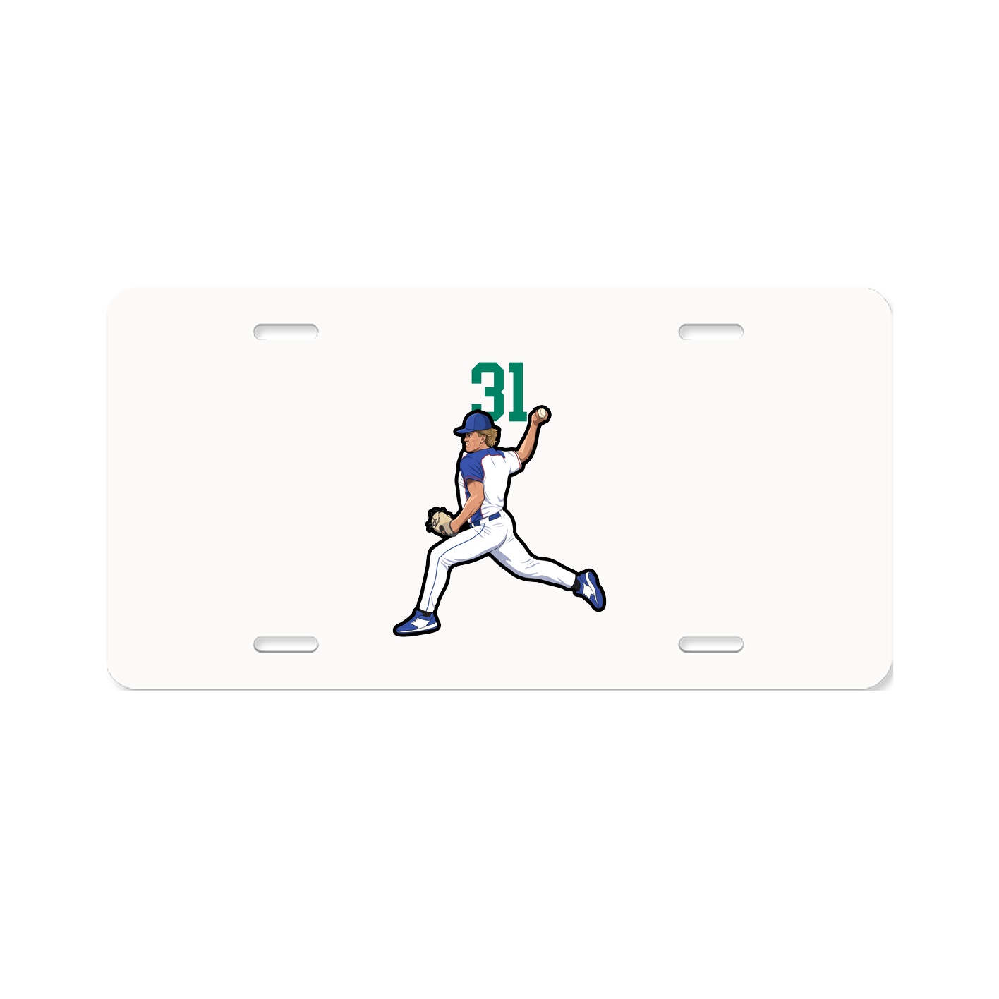 License Plate — Number Top in Classic