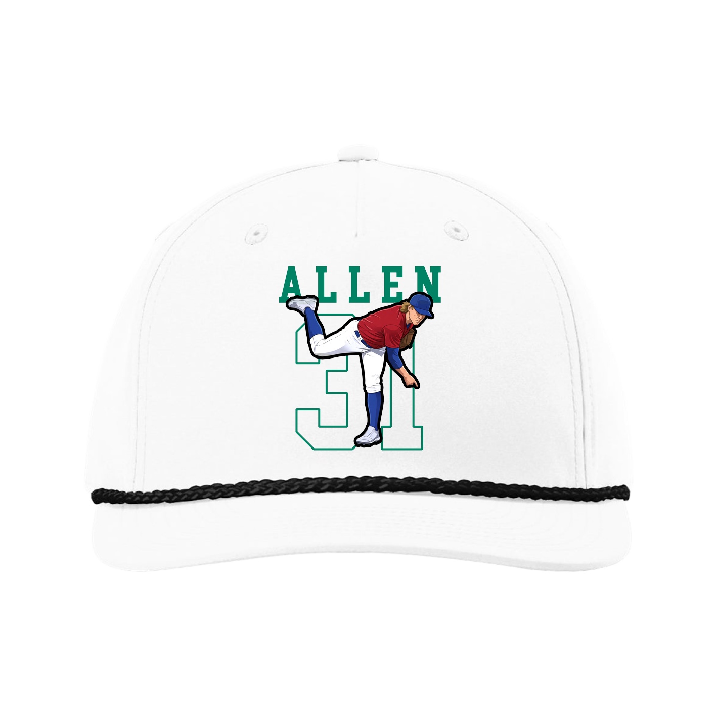Five-Panel Classic Rope Cap — Shirsey in White