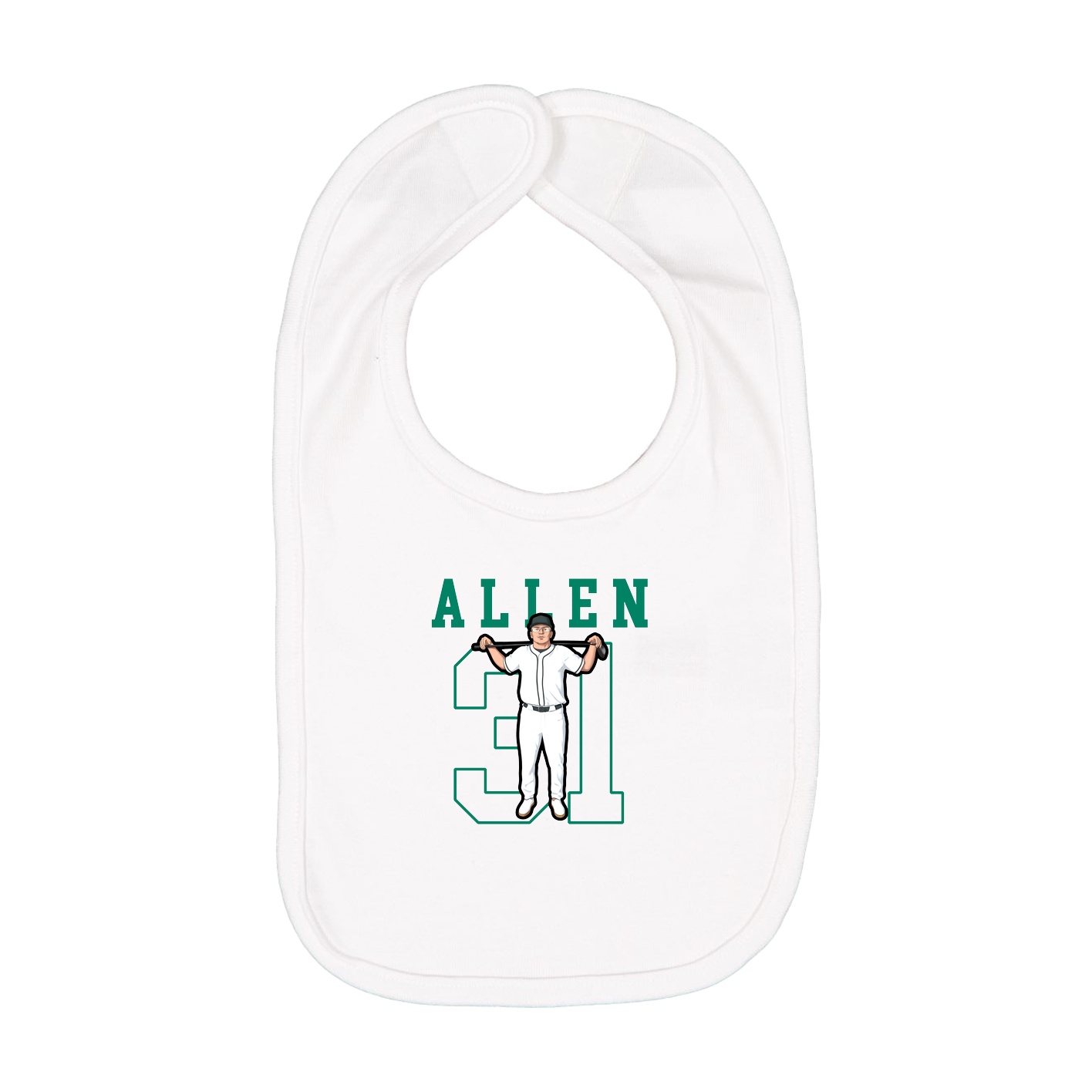 Infant Bib — Shirsey in White