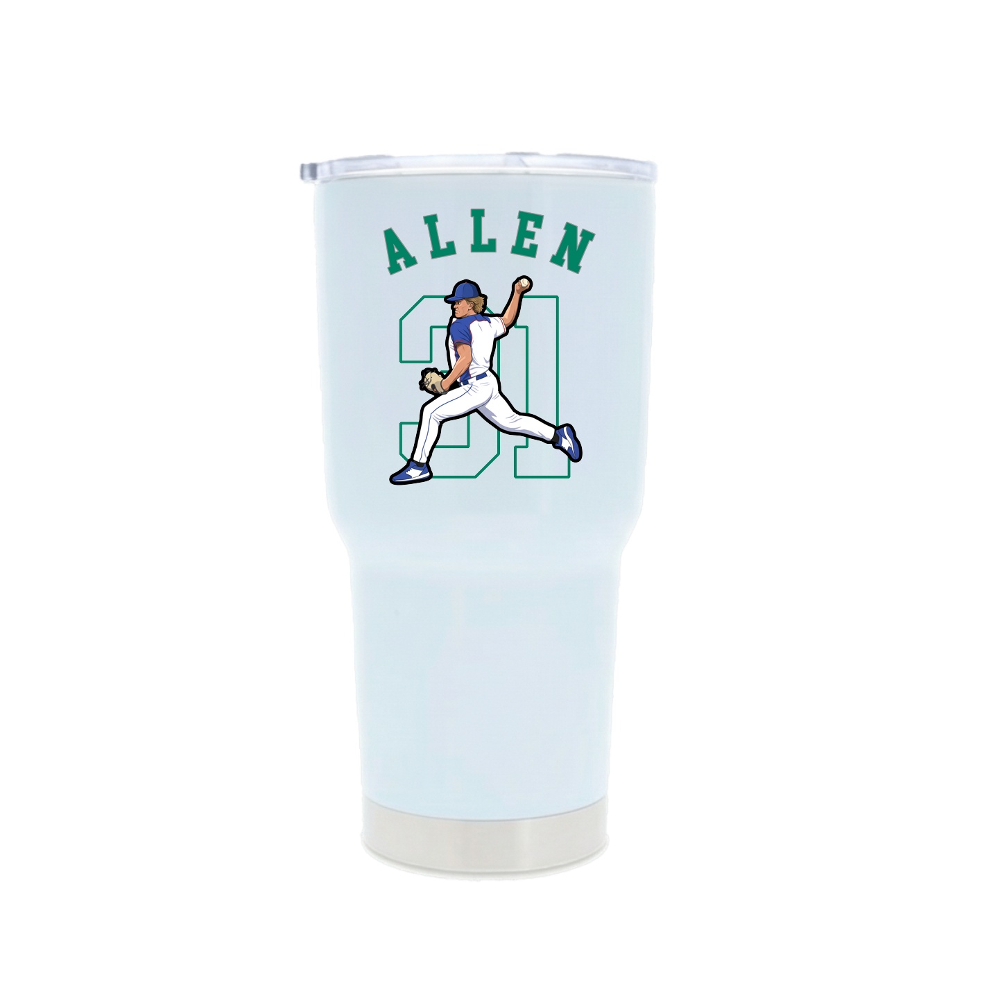 30oz Stainless Steel Tumbler — Shirsey Arch in White