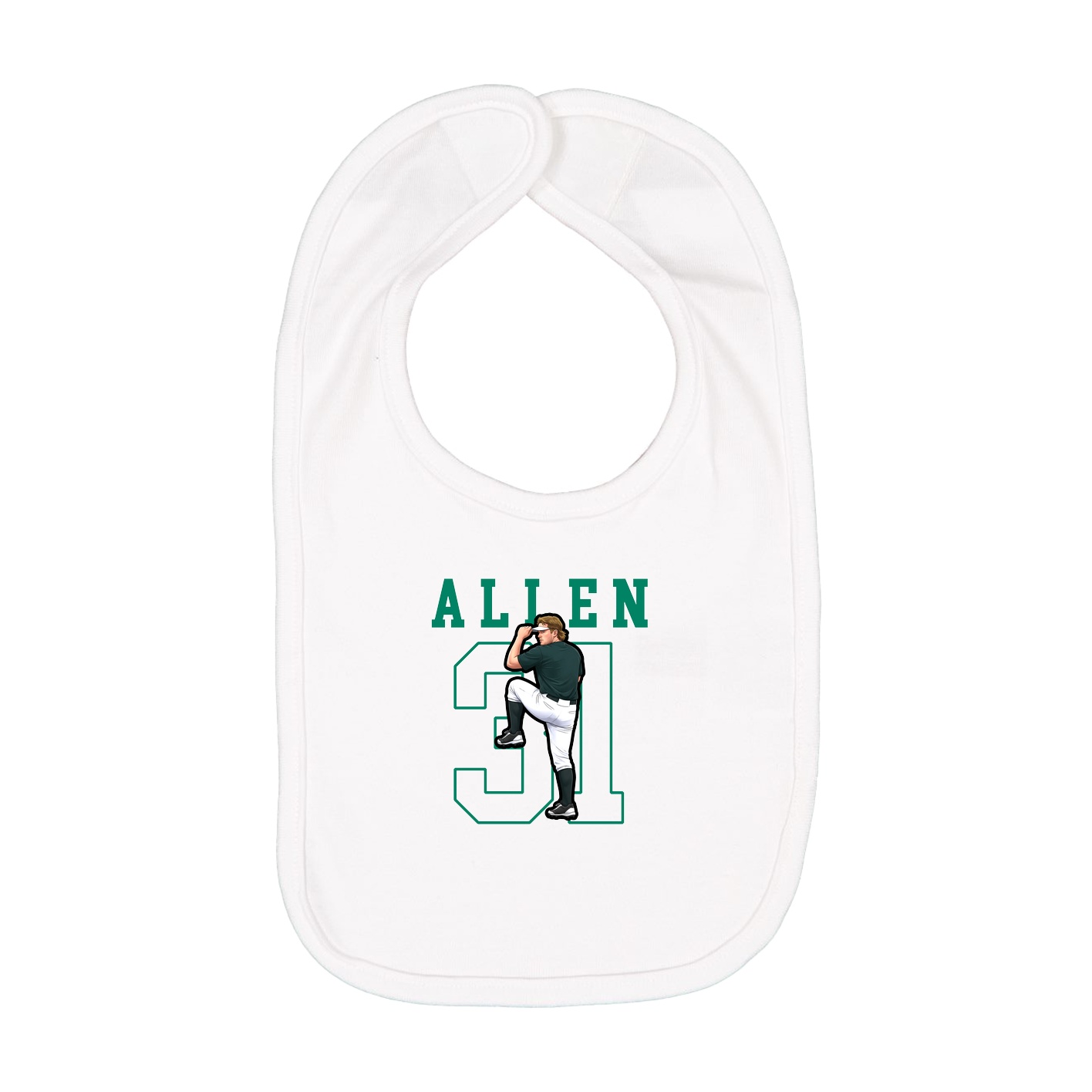 Infant Bib — Shirsey in White