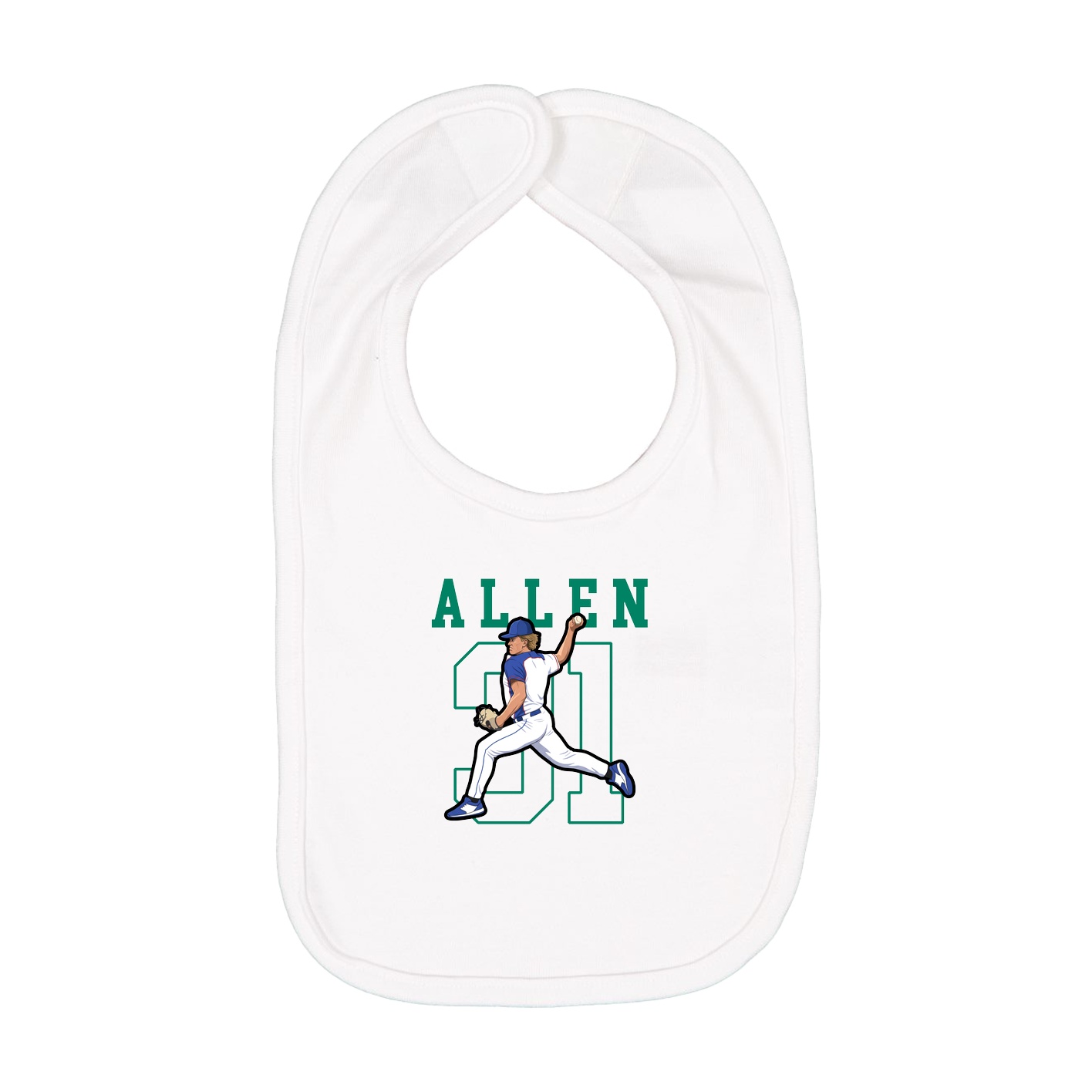 Infant Bib — Shirsey in White