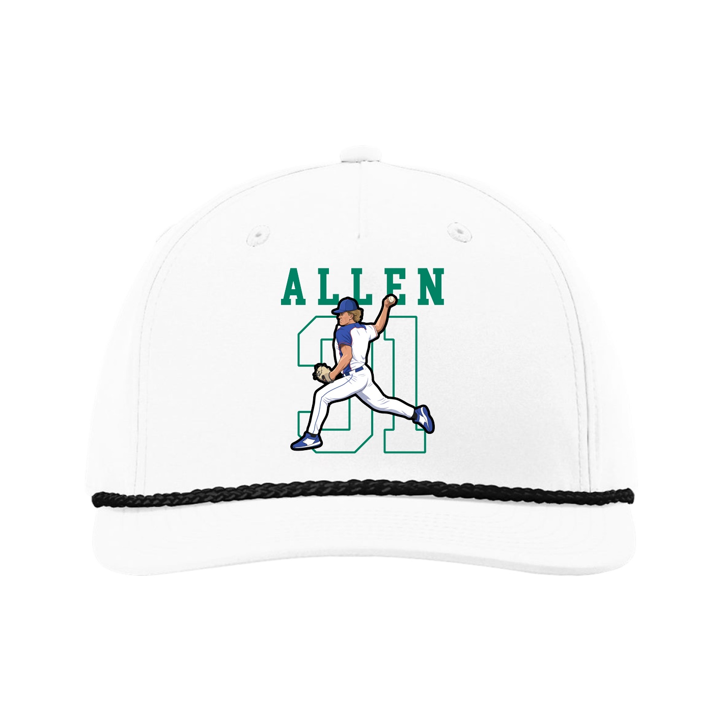 Five-Panel Classic Rope Cap — Shirsey in White