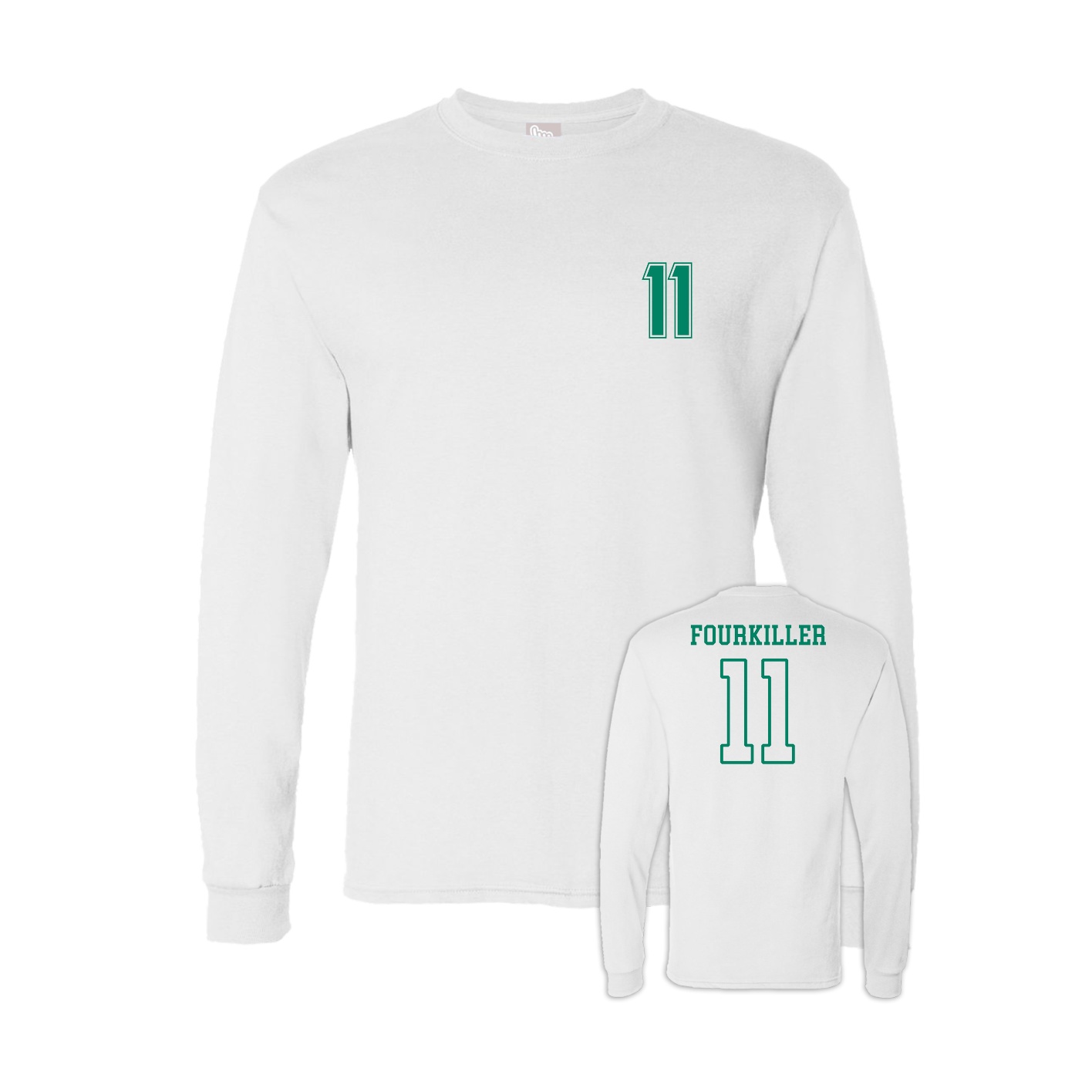 Long Sleeve Tee — Chest Back in White