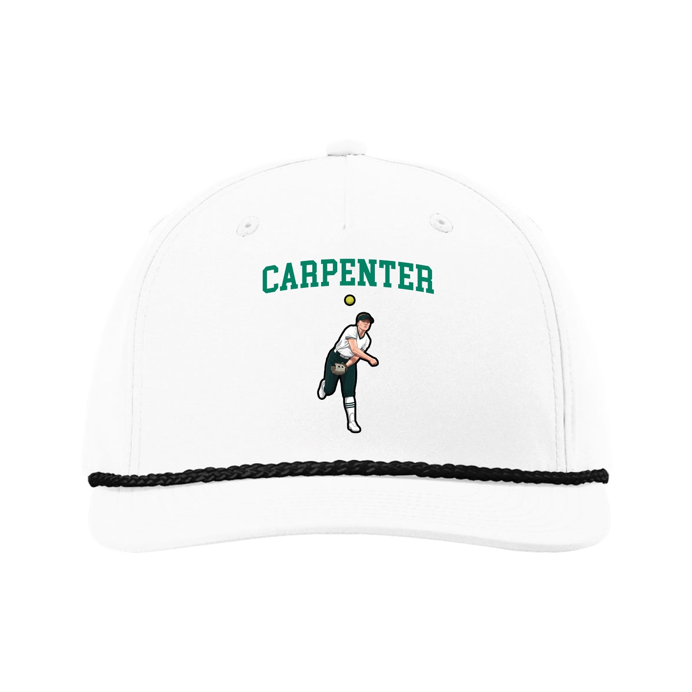 Five-Panel Classic Rope Cap — Shirsey in White
