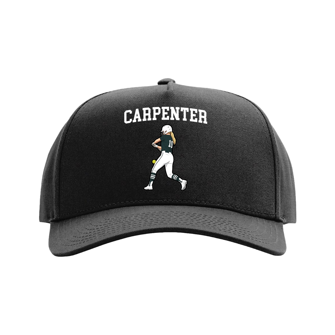 Full Fabric Five-Panel Champ Cap — Shirsey in Black