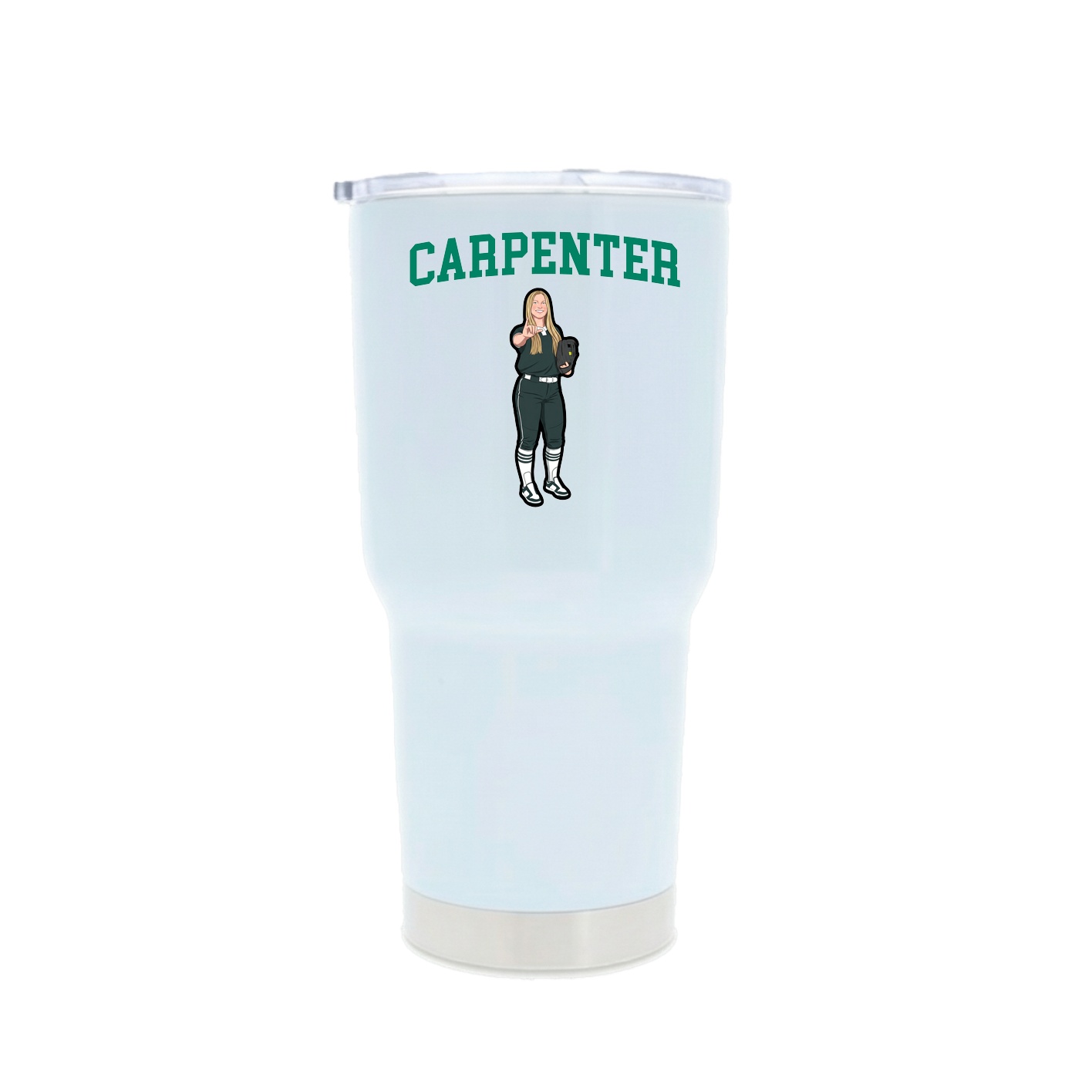 30oz Stainless Steel Tumbler — Shirsey in White